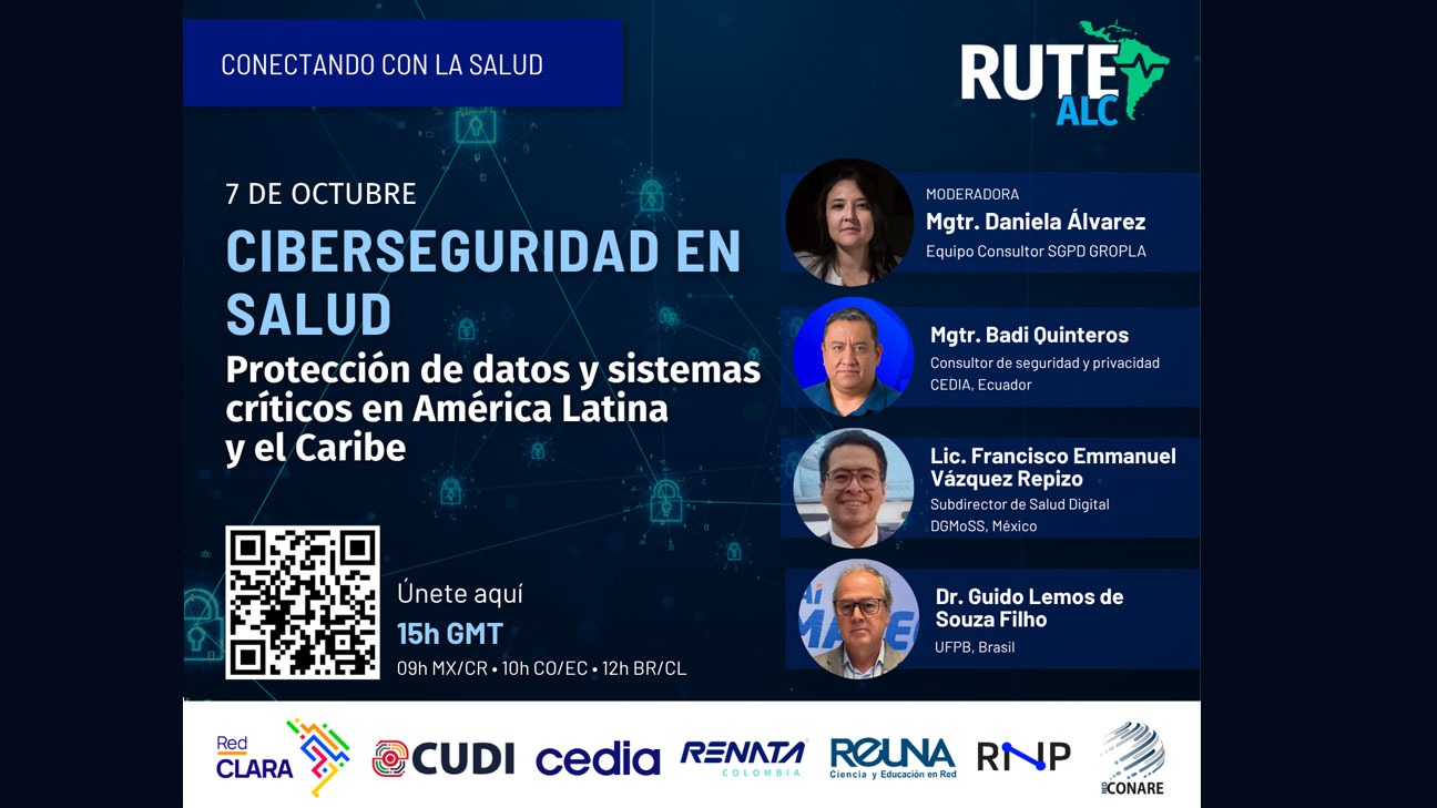 7 de octubre: ¡Únete al diálogo sobre ciberseguridad en salud RUTE-ALC!