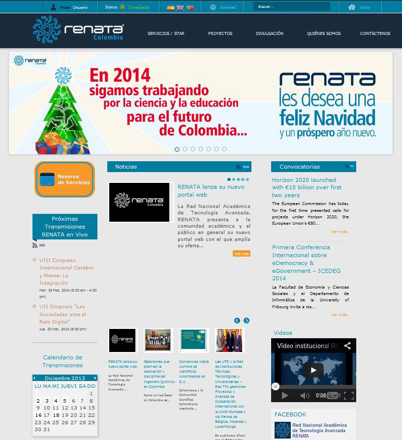 Red nacional de Colombia, RENATA, lanza su nuevo portal web